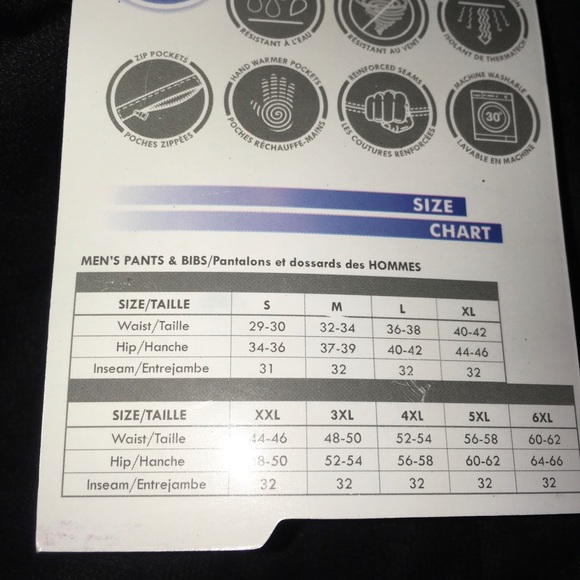 Arctix Snow Sports Pants, Black, Mens Sm - Picture 5 of 5